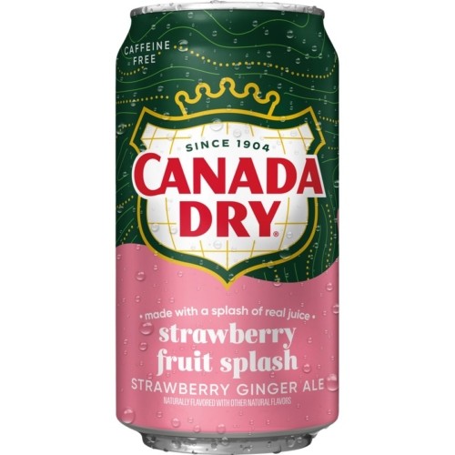 CANADA DRY STRAWBERRY FRUIT SPLASH 355ml USA